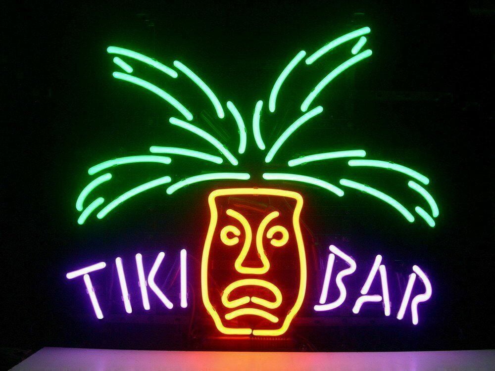 Tiki Bar Parrot Palm Tree Beer Bar Store Decor Art Display Neon Light Sign 