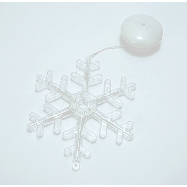 Luz LED navideña de copos de nieve, lámpara colgante de Papá Noel con ventosa, adornos para ventana, decoración para el hogar, Navidad, decoración de Año Nuevo 2024