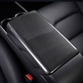 thumbnail image 2 of Cubierta de la caja del reposabrazos de la consola central para Tesla Model 3 Y (fibra de carbono brillante) Ehuebsd Accesorios para autos y motos, 2 of 3