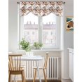 thumbnail image 3 of Autumn Theme Tie Up Valances Curtain, Adjustable Kitchen Watercolor Pumpkin Fallen Leaves Valances for Windows Decor, Rod Pocket Short Curtains Set for Bedroom/Bathroom, 60"x18", 3 of 8