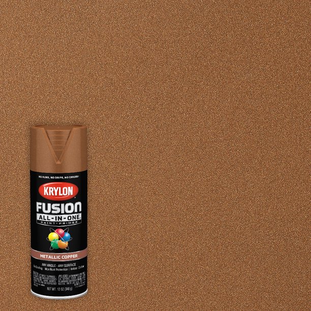 Krylon Fusion AllInOne Spray Paint, Metallic Copper, 12 oz. Walmart