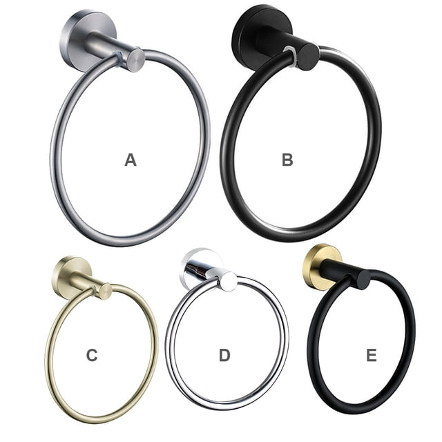 Towel Holder Stainless Steel Practical Fixing Rings Hanging Rack Exquisite Convenient Hanger Stand for Home Bathroom Kitchen Use Bright color