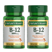 Angle View: (2 pack) Puritan's Pride Vitamin B-12 1000 mcg Timed Release-250 Caplets