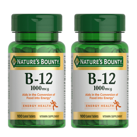 (2 pack) Puritan's Pride Vitamin B-12 1000 mcg Timed Release-250 Caplets