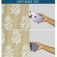 thumbnail image 6 of Vargottam Room Darkening Curtains - Flower Pattern, Set of 2 Panels, 52" x 72" - Grommet-Top Blackout Window/Door Drapes for Bedroom, Nursery & Living Room - Beige, 6 of 9