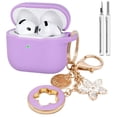 thumbnail image 1 of Yanonmyfd for AirPods Pro 3 Case 2025 with Cleaner Kit,Soft Silicone Protective Cases for Apple AirPods Pro 3rd Generation Case for Women Men,AirPod Pro 3 Cases Cover Accessories with Keychain-Purple, 1 of 7