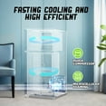 thumbnail image 6 of TACOOL Mini Refrigerator with Top Freezer 43 Liter Dual Door Small Refrigerator with 7-Level Adjustable Thermostat for Office, Silver, 6 of 9