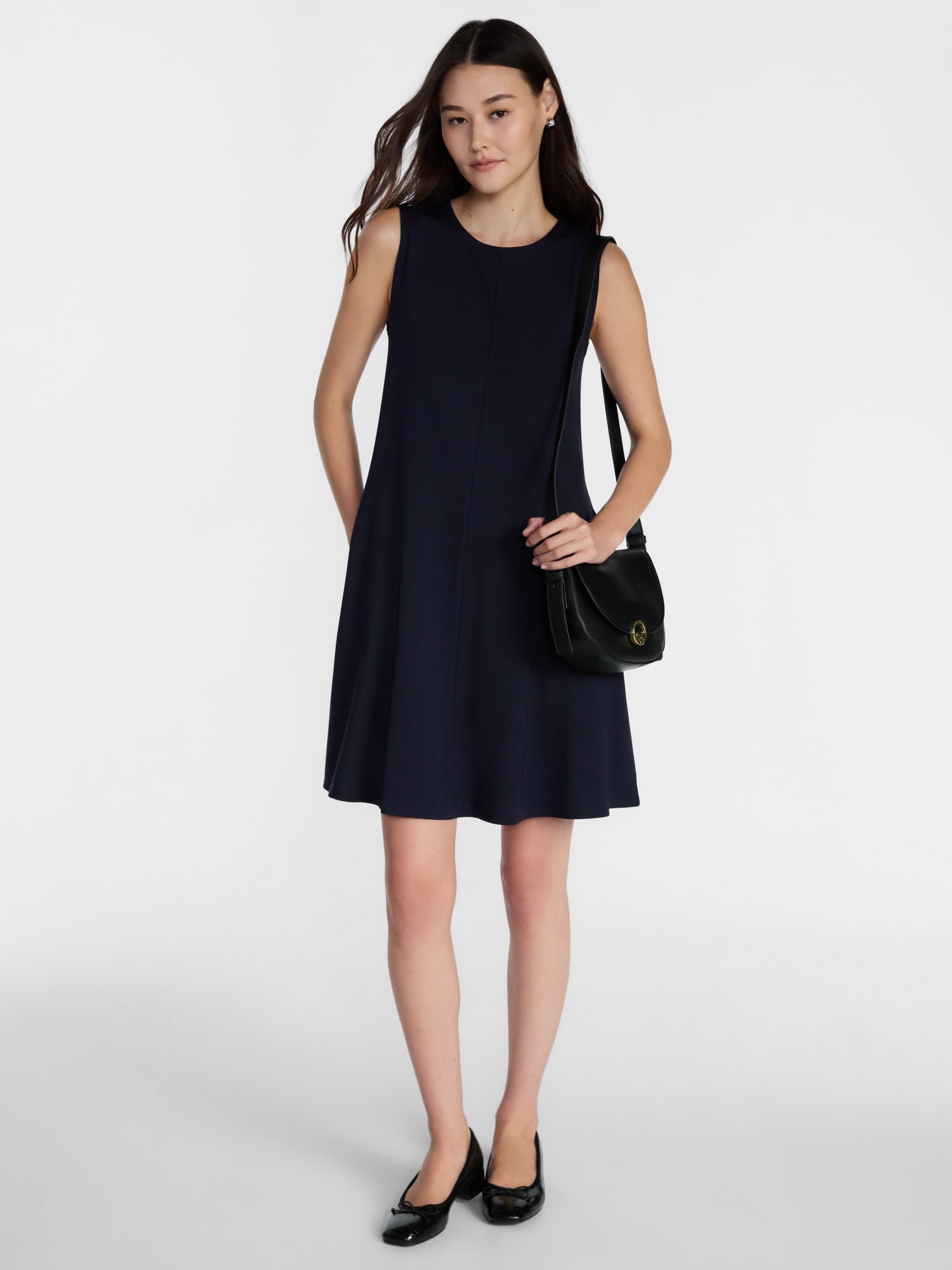 Scenario Women's Fit and Flare Sleeveless Mini Dress, Sizes XS-XXXL