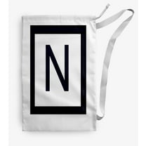 Simply Daisy Modern Monogram 18 x 29 inch N Laundry Bag