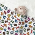 thumbnail image 2 of Yiaed Colorful Numbers Print Dog Blankets-Cat Blanket Washable for Couch Protection,Puppy Blanket, Soft Plush Reversible Throw Furniture Protector-Small, 2 of 8