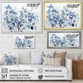 thumbnail image 4 of Designart "Blue And Grey Leaves Adorning A Branch III" Leaves Floater Framed Wall Art Living Room, 4 of 5