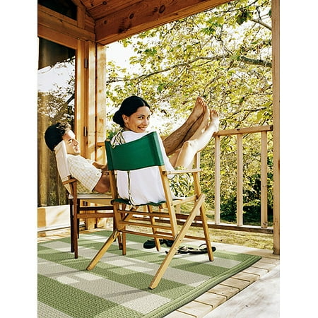 Bazaar Indoor/Outdoor Braided Rug, Light Green