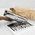 thumbnail image 3 of Harmonica 10 Hole C Key Clear Stable Sound Mouth Organ Exquisite Beautiful Harmonica C, 3 of 4