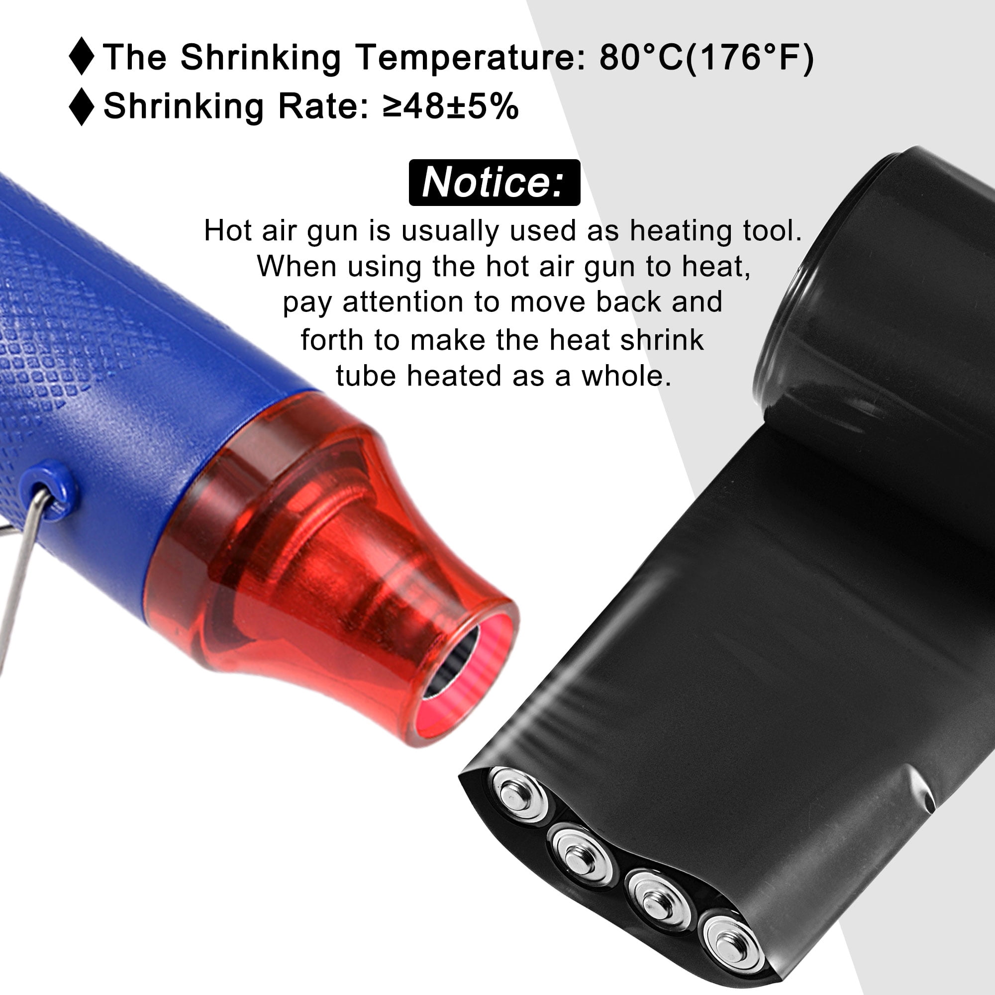 Unique Bargains Battery Wrap Heat Shrink Tube Good Insulation Pack Black 3" Flat 10ft