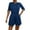 Navy, variant on Kaemgyyd Women's Summer Rompers Comfy Crew Neck High Waist Shorts Jumpsuit Casual Loose One-Piece Outfits with Pockets