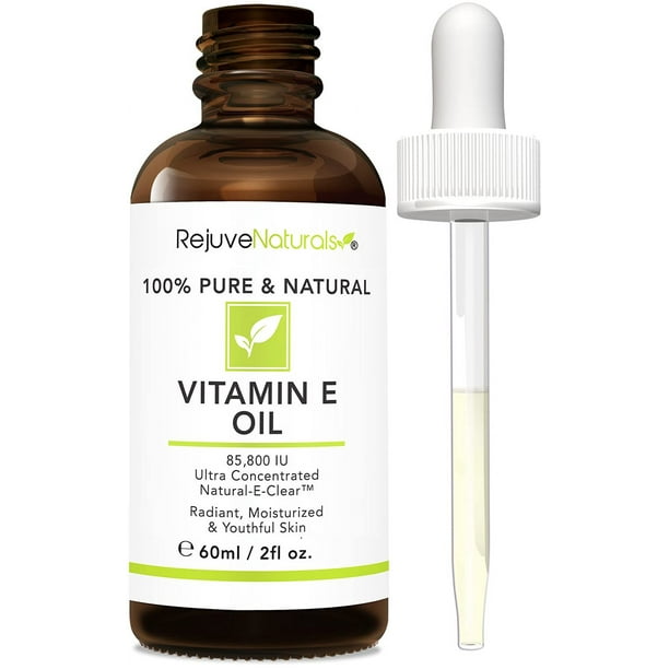 Aceite de vitamina E Rejuvenaturals 85.800 UI 60 ml para reparar la piel