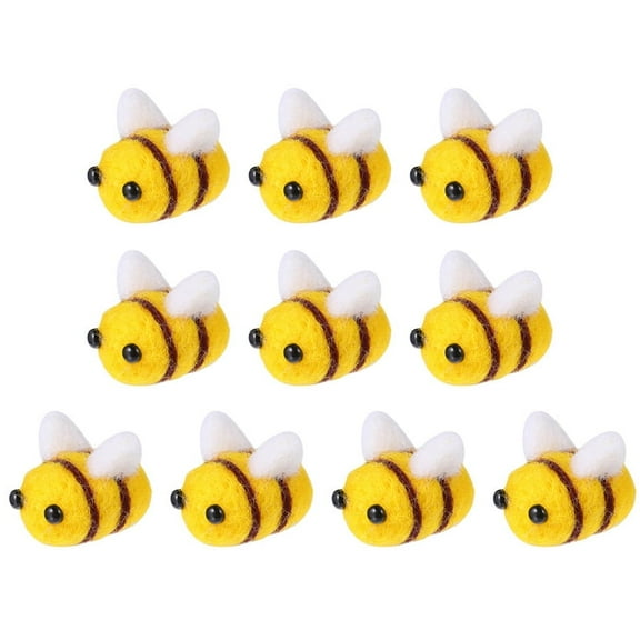 30 Pcs Wool Felt Bee Party Decoration Ornament Stuffed Toy Infant Small Birthday