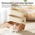 thumbnail image 5 of Cat Litter Box with Drawer, Enclosed Litter Tray for Cat, Rabbit, Anti Urine Leakage Easy to Clean (Orange), 5 of 7