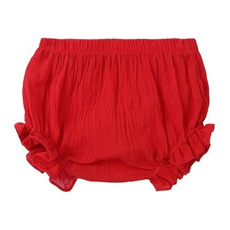 Tales Summer Shorts Girls Bloomers Baby Clothes Soft Cotton Linen Bread Shorts Newborn Solid Color Infant Pants 6-24M