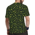 thumbnail image 2 of Wukai Green Branch Olive Print Men's Short-Sleeved Mesh T-Shirt,Quick-Dry Short Sleeve Workout T-Shirt-XX-Large, 2 of 8