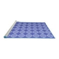 thumbnail image 2 of Ahgly Company Machine Washable Indoor Round Abstract Blue Contemporary Area Rugs, 8' Round, 2 of 4