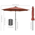 thumbnail image 6 of Yescom 9ft Solar LED Patio Umbrella 8 Ribs Outdoor Sunshade Tilt with Crank, 6 of 10