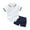 White, variant on LNMQLPDBS Toddler Boy Sets Solid Color Button Down Lapel Pullover Shirts Romper Bodysuit Tops & Solid Shorts with Pockets 2pcs Outfits Baby Boy Clothes 6-9 Months Kids Gentlemen Style Suits