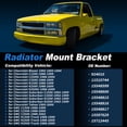thumbnail image 2 of Unique Bargains 2Pcs Kit de Montaje de Soporte de Radiador para Chevrolet Blazer C1500 K1500 Suburban Tahoe para GMC C1500 C2500 C3500 No.924010/11515744/15548599, 2 of 7