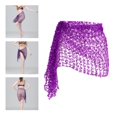 thumbnail image 4 of Bufanda de danza del vientre Zulema Hip lentejuelas para mujer púrpura, 4 of 8