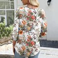 thumbnail image 3 of Womens Tops 3/4 Sleeve Dressy Casual Shirts Fall Outfits Travel Vacation Plus Size Spring Clothes Light Gray L, 3 of 5