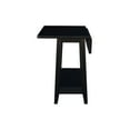thumbnail image 5 of International Concepts Solid Wood Square Drop Leaf Side Table in Black, 5 of 6