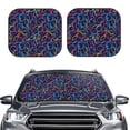thumbnail image 2 of Disketp Multicolor Bowling Pattern 2 Piece Windshield Sunshades,Folding Windshield Sun Shade for Car SUV Trucks Sedan,Blocks UV Rays Sun Visor Protector-Large, 2 of 6