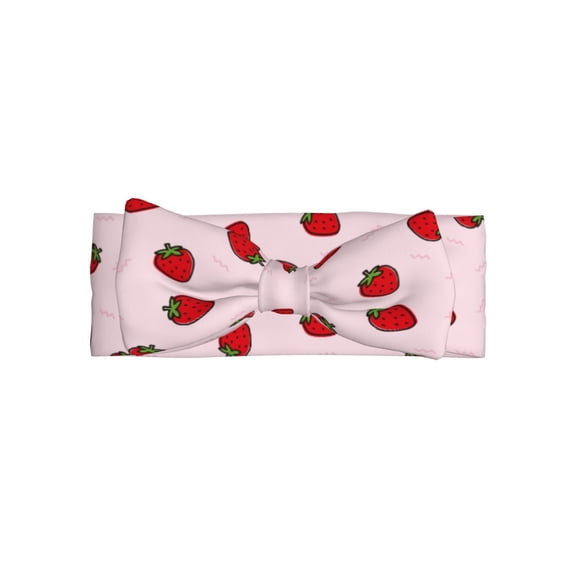 Balery Strawberry Pattern Baby Headbands Hairbands Hair Bow Elastics for Baby Girls Newborn Infant Toddlers Kids
