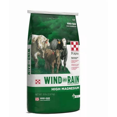 Wind and Rain High Magnesium 4 Complete Cattle Mineral Feed, 50 lb. Bag
