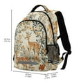 thumbnail image 2 of FORMRS Unisex Backpack Elementary School Travel Bookbag with Reflective Stripes, Deer Pattern, 2 of 7