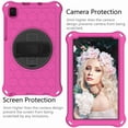 thumbnail image 6 of Dteck Samsung Galaxy Tab A7 Lite 2021 Case Shockproof Drop Protection Cover with 360 Rotating Stand and Shoulder Strap Compatible with Samsung Tab A7 Lite 8.7 inch 2021 (SM-T220/T225), Rose+Black, 6 of 7