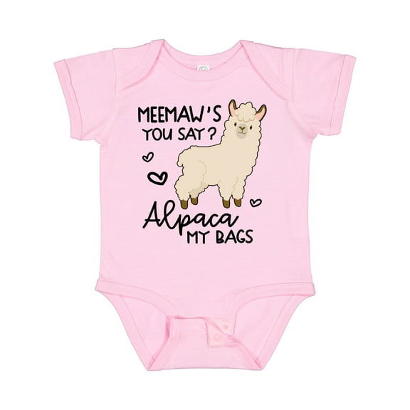 Inktastic Meemaw's You Say Alpaca My Bags Boys or Girls Baby Bodysuit