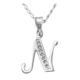 thumbnail image 1 of Collar Gargantilla Letra N Plata 925 45cm Horoz WP1414, 1 of 5