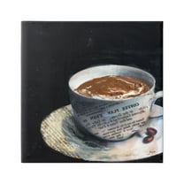 Stupell Industries Coffee Cup Morning Beverage Layered Newspaper Collage Graphic Art Gallery Wrapped Canvas Print Wall Art, Design by Stacy Gresell