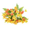 thumbnail image 1 of Flores artificiales de 28 cabezas para exteriores, flores silvestres de seda sintética con tallo, arreglo floral falso para macetas, cestas colgantes, porche, patio, decoración de jardín., 1 of 8
