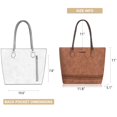 thumbnail image 3 of Bolso Tote Montana West de Cuero Vegano Trenzado para Mujeres MWC-090BR, 3 of 7