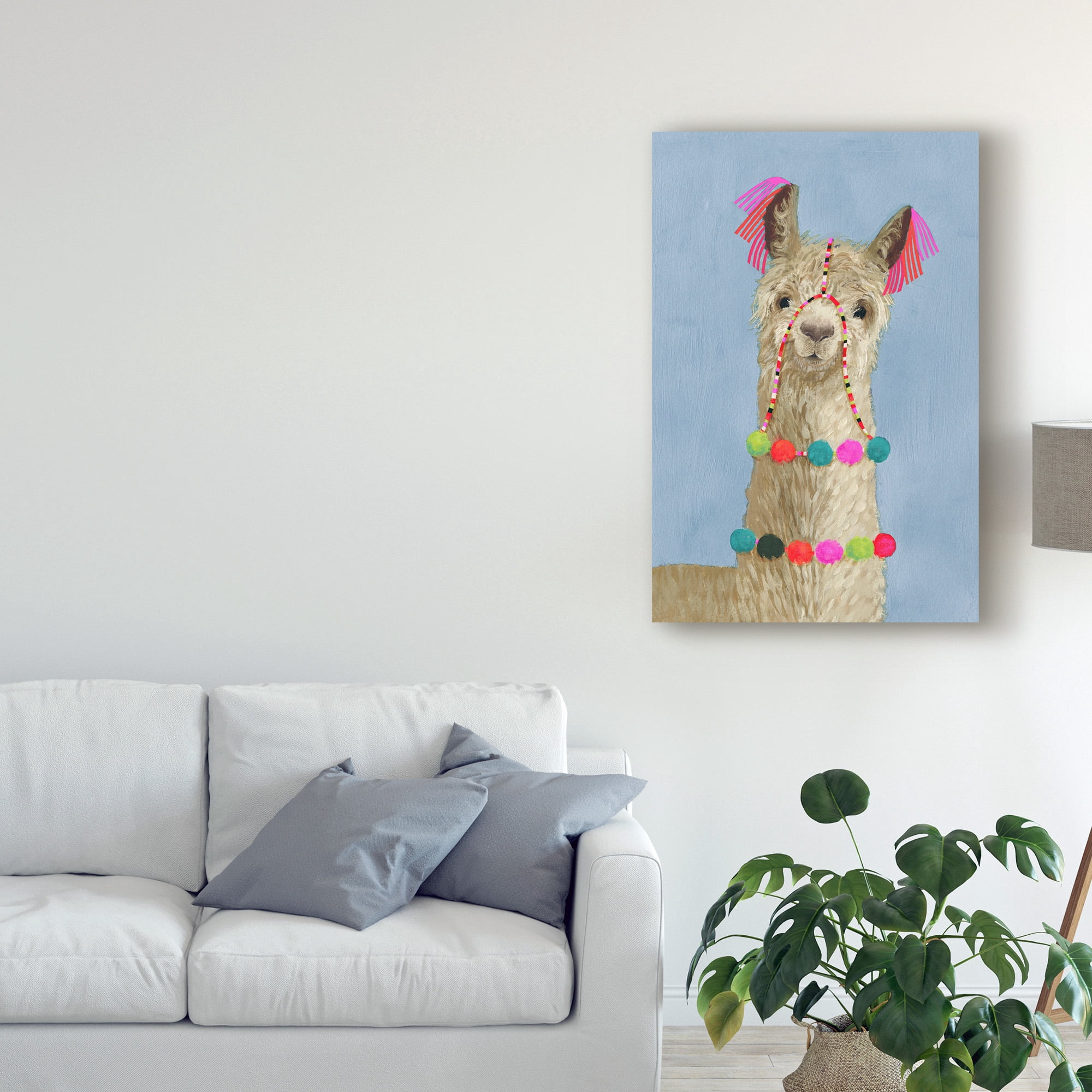 Trademark Fine Art 'Adorned Llama III' Canvas Art by Victoria Borges