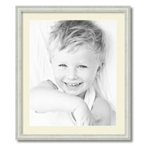 ArtToFrames 22x26 Matted Picture Frame with 18x22 Single Mat Photo Opening Framed in 1.25 Off White Wash on Ash and 2 Ivory Mat (FWM-4098-22x26)