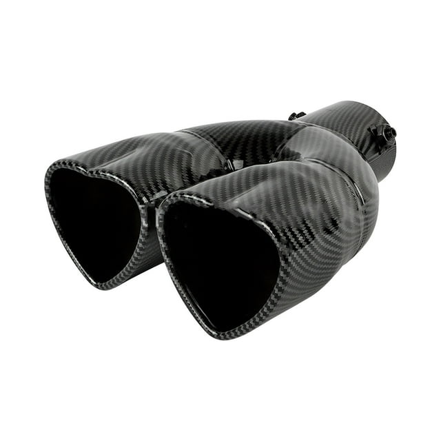 Lksixu Gobelet de Queue Modifié pour Voiture Gobelet de Queue en Forme de Cœur Double Tuyau Bacs de Rangement et d'Échappement