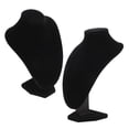thumbnail image 5 of HEANUJJ 2-Pack Black Velvet Necklace Display Bust Stand Jewelry Organizer for Elegant Presentation and Retail Display, 5 of 8