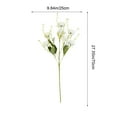 thumbnail image 3 of AYktou Artificial Flowers, 5 Pronged Ball Chrysanthemum Silk Fake Flowers, Faux Flowers with Green Fake Leaf Indoor & Outdoor Flower Arrangement Decor for Vases Baskets Wedding Bouquets, White, 3 of 6
