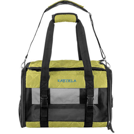 UPC: 0724456495318 | Katziela Quilted Companion Pet Carrier – Comfortable – Airline Approved (Olive green) (Large)
