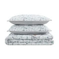 thumbnail image 5 of Paris Hilton Camille Lilac Grey Floral Quilt Set, Full/Queen, Reversible 3-Piece Bedding, Lightweight, 5 of 14