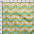 thumbnail image 4 of oneOone Polyester Spandex Dusty Teal Green Fabric Check Sewing Material Print Fabric By The Yard 56 Inch Wide, 4 of 5