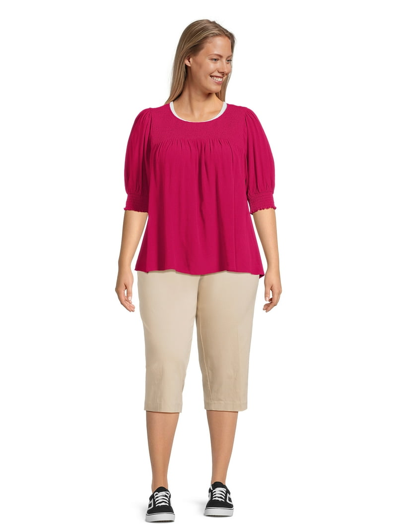JMS Just My Size by Hanes Women's Plus Size Millennium Capri Pants